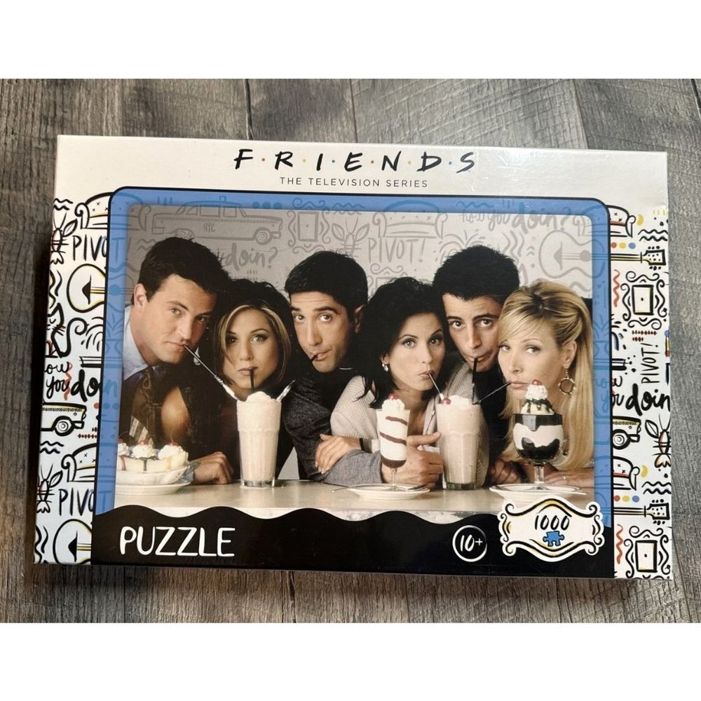 Friends TV Show Milkshake Jigsaw Puzzle‎ 1000 Piece Pheobe Joey Chandler NEW